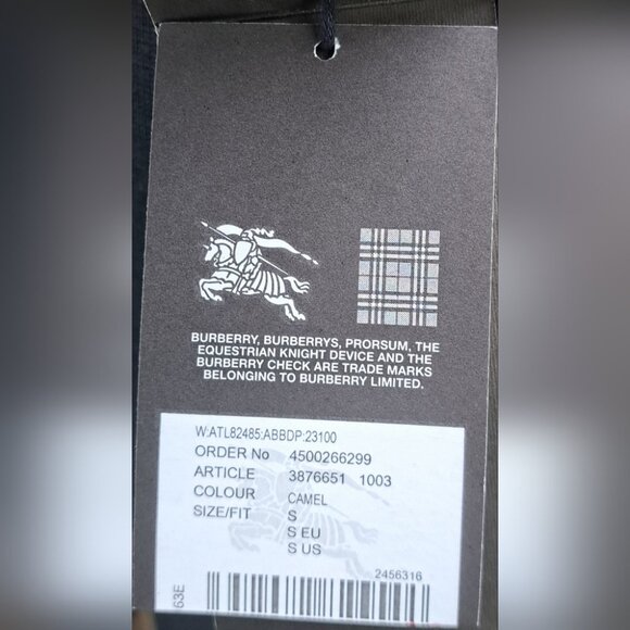 Burberry Brit Women's Sweater Wool Alpaca Striped Colorblock Camel Knight Small - Picture 11 of 16